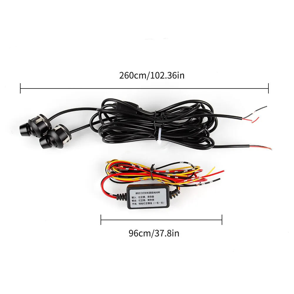Angel Wings LED Light for Cars & Bikes (2 Pcs)